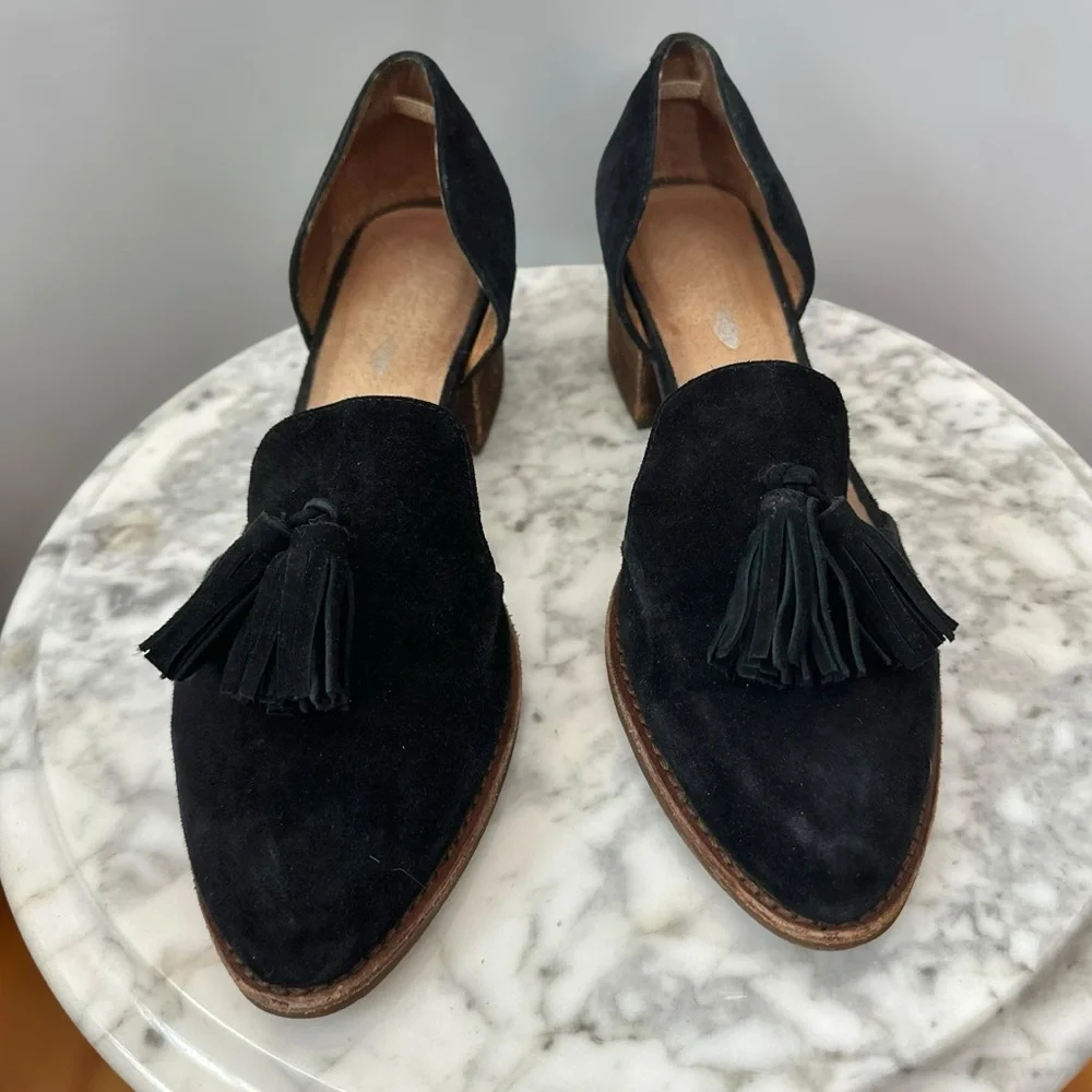 Jeffrey Campbell x Free People Charles Tassel Loafers Suede Slip-On Size 7